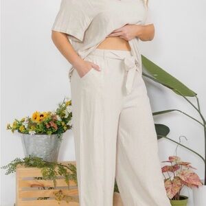 Women's Cream Pants set